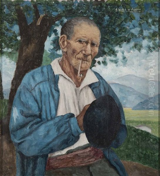 Vasco Oil Painting by Julian Ibanez de Aldecoa