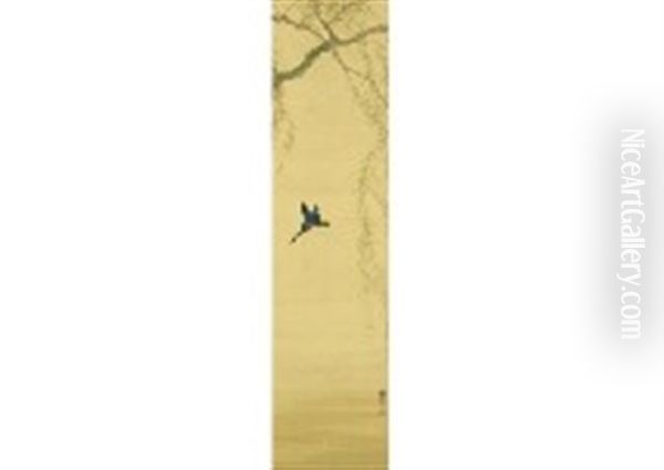 Weeping Willow Oil Painting by Shuho Ikegami