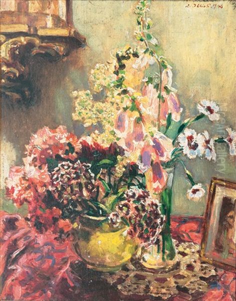 Blumenstilleben Oil Painting by Arthur Illies