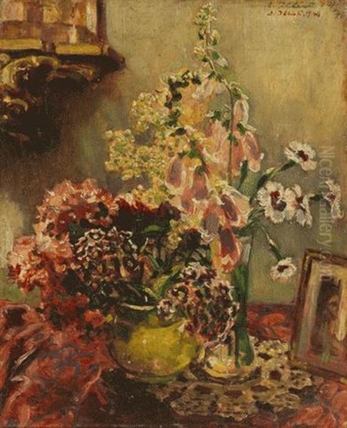 Blumenstilleben Oil Painting by Arthur Illies