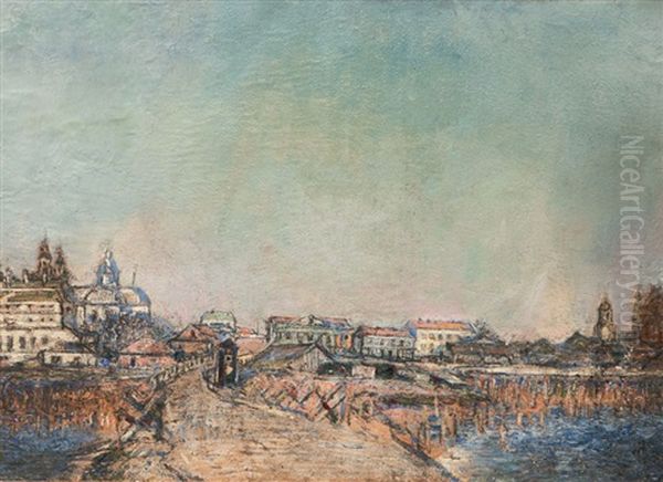 Ansicht Von Pinsk In Weisrussland Oil Painting by Arthur Illies