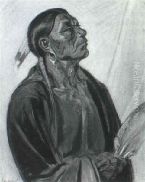 Medicine Man Oil Painting by Joseph A. Imhof