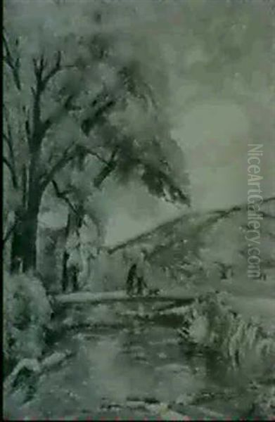 Abiqui Oil Painting by Joseph A. Imhof