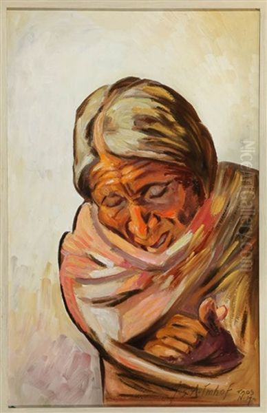 Taos Portrait Oil Painting by Joseph Imhoff