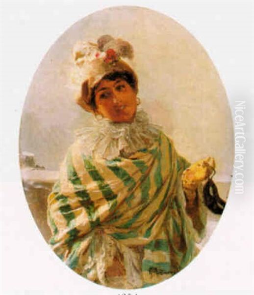 Before The Masked Ball Oil Painting by Girolamo Induno