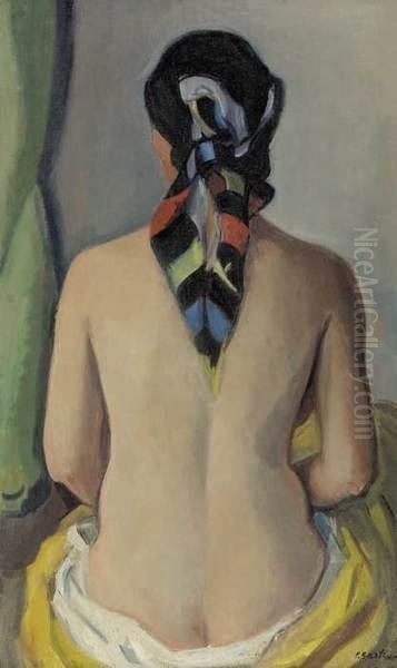 Femme Nue De Dos Oil Painting by Paul Basilius Barth