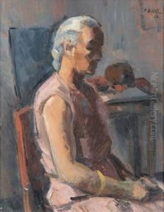 Sitzende Frau