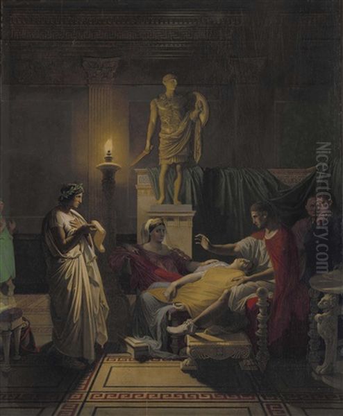 Virgil Reading From The Aeneid Oil Painting by Jean-Auguste-Dominique Ingres
