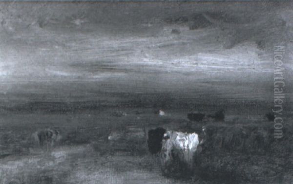 In The Pasture Oil Painting by George Inness Jr.