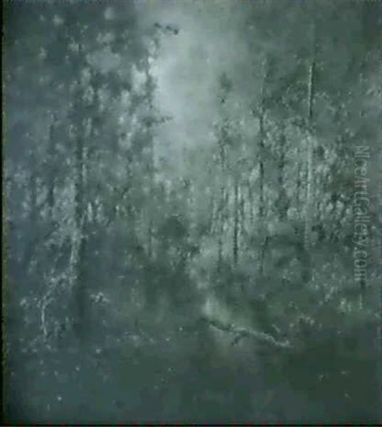 Forest Stream Oil Painting by George Inness Jnr.