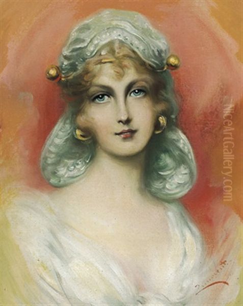 Portrait Einer Jungen Frau Oil Painting by Ferenc Innocent