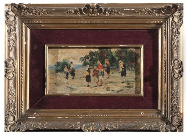 Figure All'aperto Oil Painting by Irolli Vincenzo