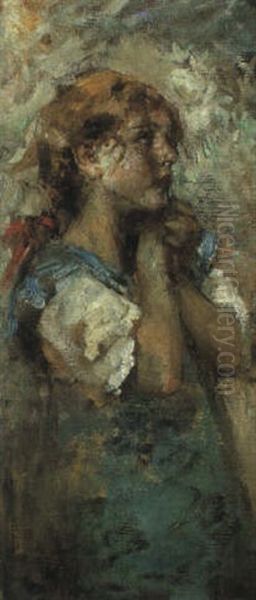 Fanciulla Persierosa Oil Painting by Vincenzo Irolli