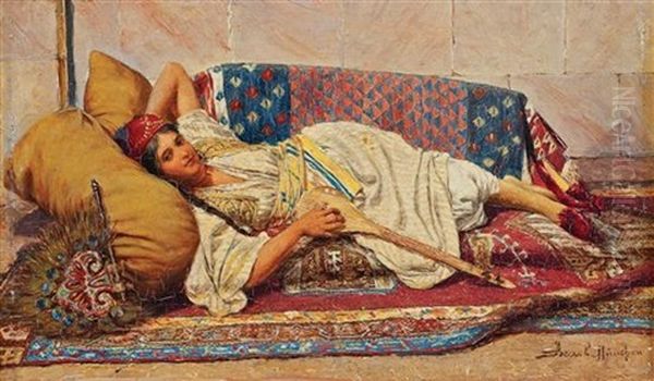 Oriental Jewish Woman Oil Painting by Daniel Israel