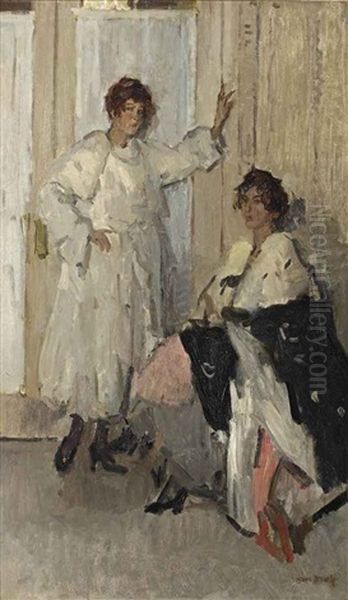 The Mannequins Ippy And Gertie At Hirsch, Amsterdam Oil Painting by Isaac Israels
