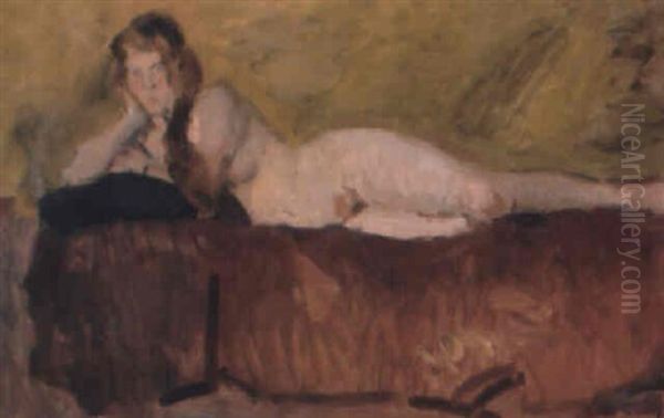 Liggande Akt Oil Painting by Isaac Israels