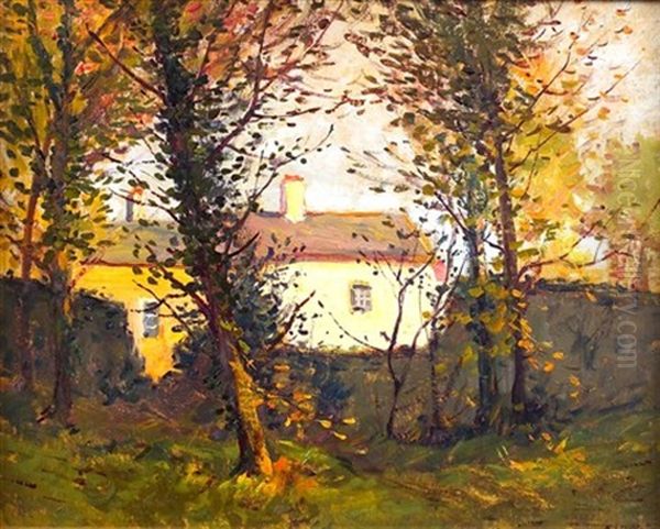Cottage In Sunlight Oil Painting by Hans (Jean) Iten