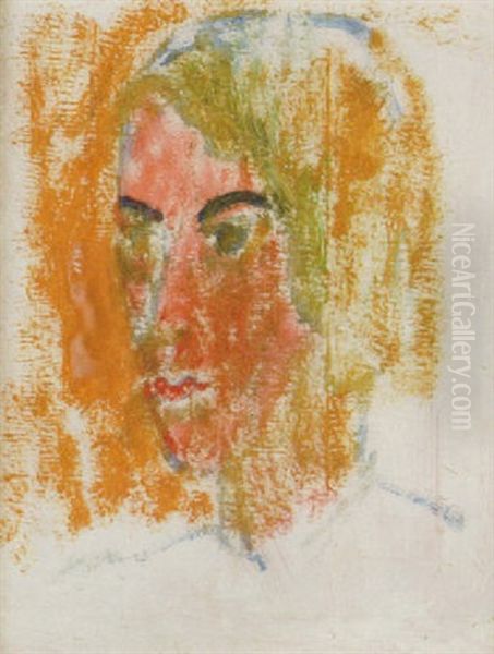 Flickhuvud Oil Painting by Ivan Ivarson