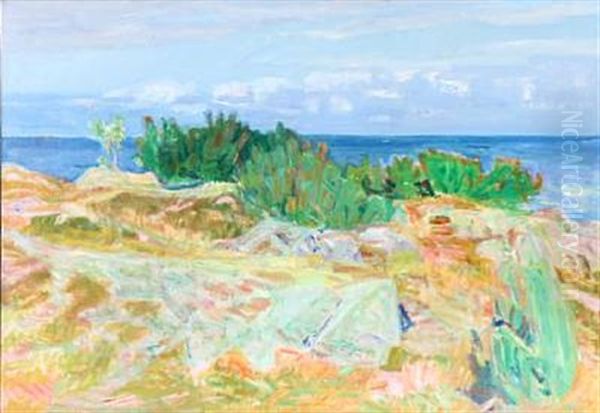 Coast At Bornholm, Denmark Oil Painting by Kraesten Iversen