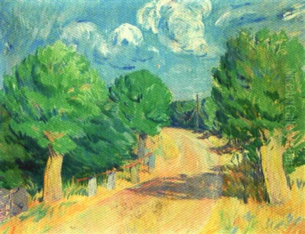 Vej Gennem Landskab Oil Painting by Kraesten Iversen
