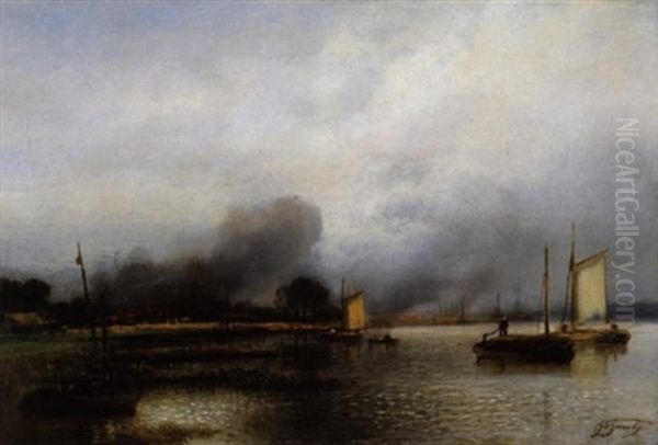 Riviergezicht Oil Painting by Jacob Jacobs