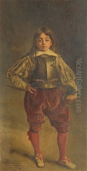 Heros En Herbe Oil Painting by Gustave Jean Jacquet