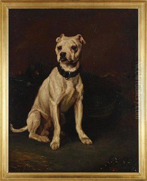 Un Chien Oil Painting by Louis-Godefroy Jadin