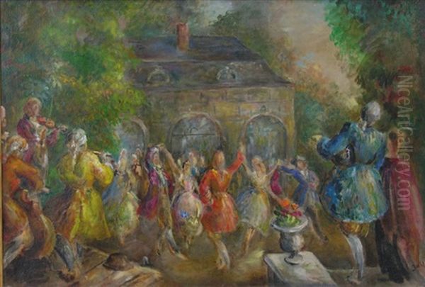 La Danse Oil Painting by Wladyslaw Adam Alojzy Jahl