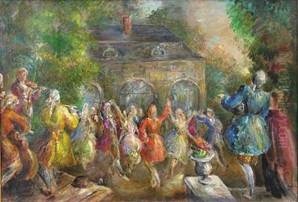 La Danse Oil Painting by Wladyslaw Adam Alojzy Jahl