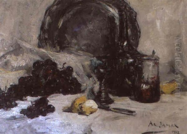 Stilleben Oil Painting by Armand Gustave Gerard Jamar