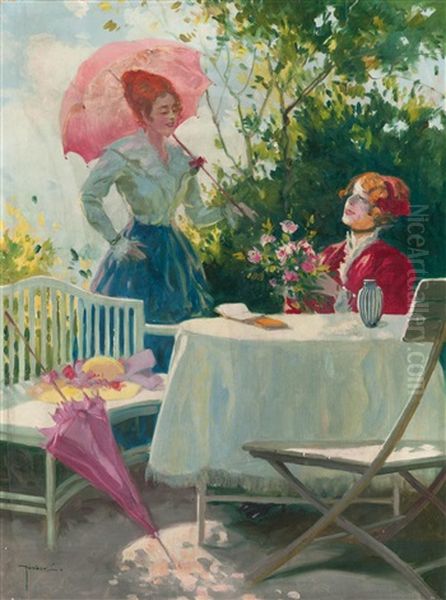 Kertben Oil Painting by Lajos (Louis) Jambor