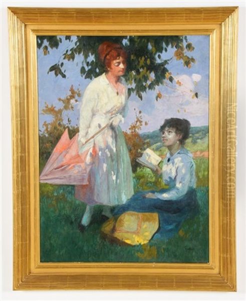 The Picnic Oil Painting by Lajos (Louis) Jambor