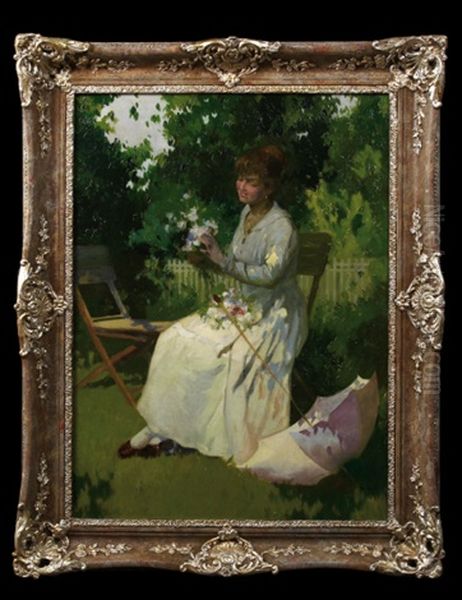 The Summer Bouquet Oil Painting by Lajos (Louis) Jambor