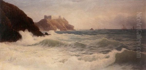 The Flow Of The Tide, Tenby Oil Painting by David James