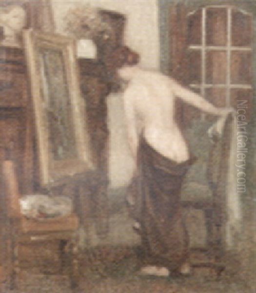 The Artist's Model Oil Painting by Rene Janssens