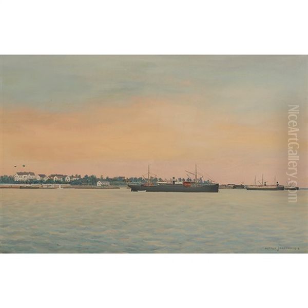 Karlsborg Oil Painting by Alfred Jansson