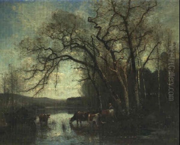 Fruhlingserwachen Oil Painting by Louis Aime Japy