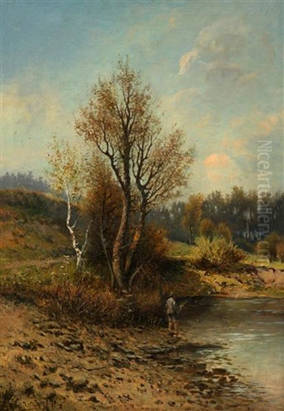 Fischer Oil Painting by Petr Jaros