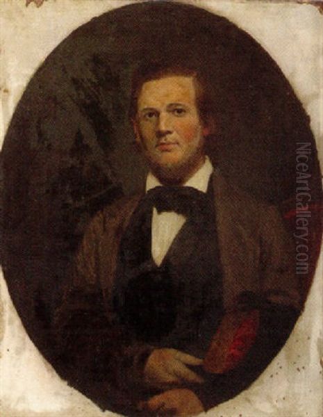 Louisiana Governor Joshua Baker Oil Painting by John Wesley Jarvis