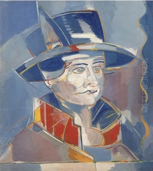 Portrait Of Mildred Jennings No. 1 Oil Painting by Humphrey Jennings