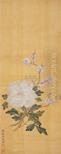 Flower Oil Painting by  Jiang Tingxi