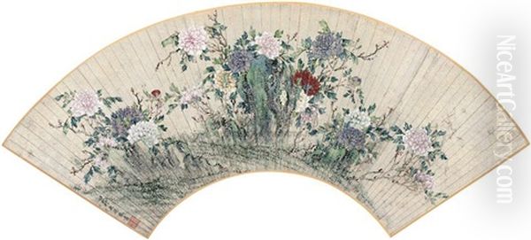 Flowers Oil Painting by  Jiang Tingxi
