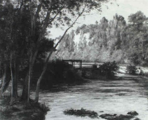 Le Moulin Du Boele Oil Painting by Felix Armand Marie Jobbe-Duval