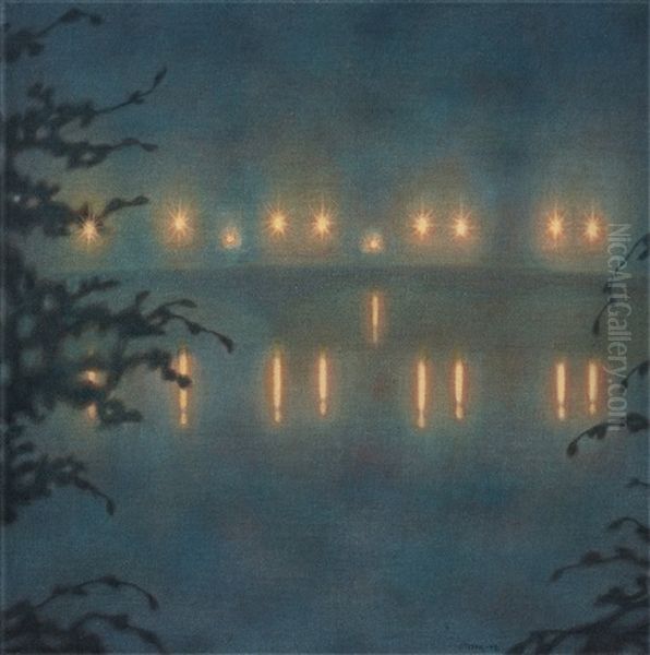 Bron I Dimma (the Bridge In Fog) Oil Painting by Stefan Johansson