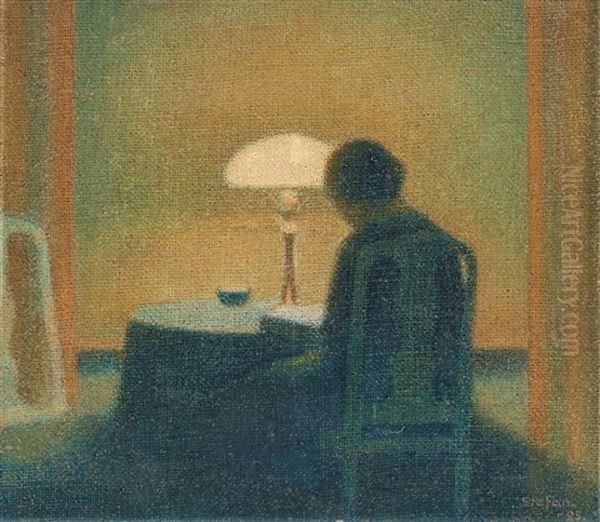 The Night Light Oil Painting by Stefan Johansson