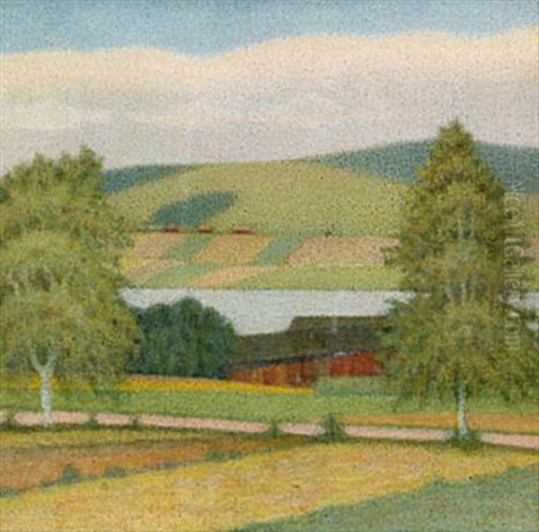 Landskap - Varmland Oil Painting by Stefan Johansson