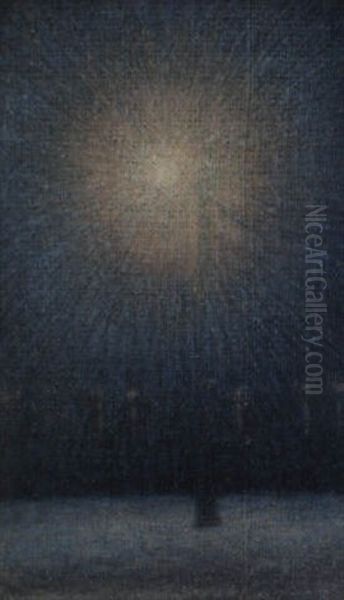 Lyktan Vid Alven Oil Painting by Stefan Johansson