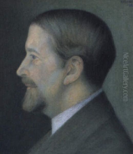 Mansportratt Oil Painting by Stefan Johansson