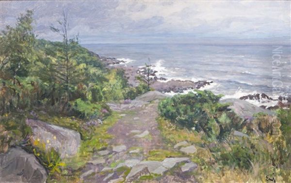 Kuste Auf Bornholm Oil Painting by Erik William Johnsen