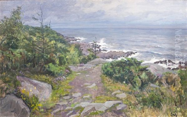 Kuste Auf Bornholm Oil Painting by Erik William Johnsen